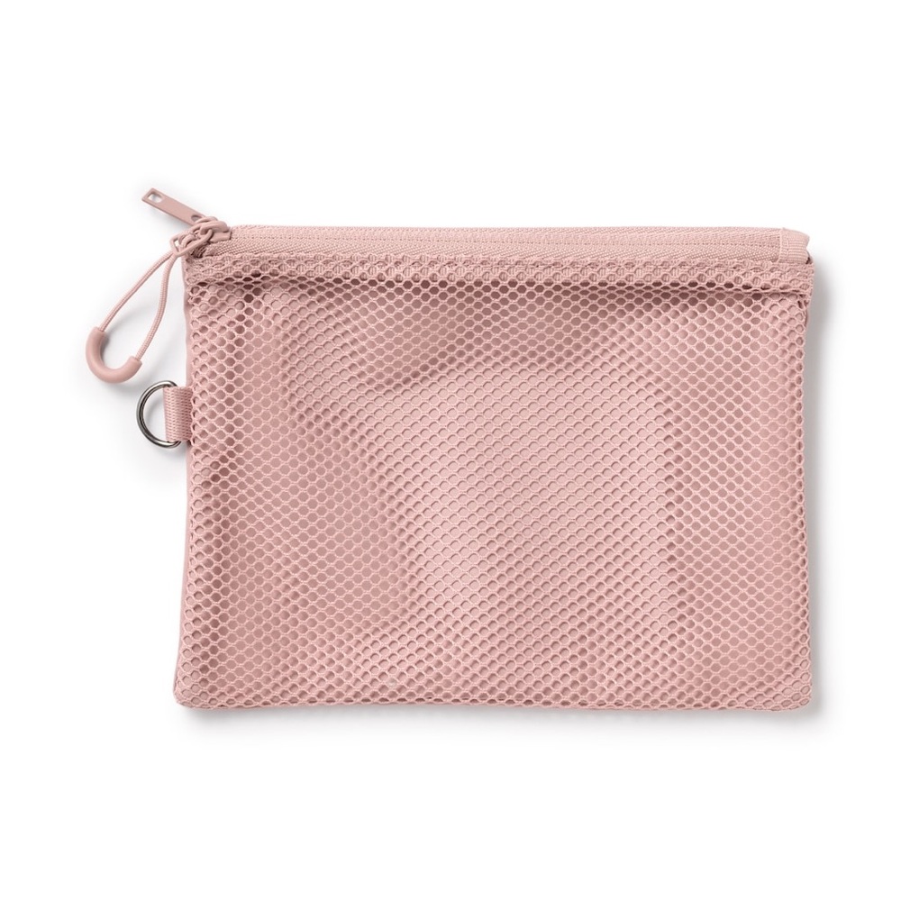 Muji Polyester Two Zipper Case_Medium_Pink_NWT - Picture 1 of 6